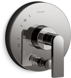 Single Handle Pressure Balancing Valve Trim in Vibrant&reg; Titanium