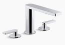 Two Handle Widespread Bathroom Sink Faucet in Polished Chrome