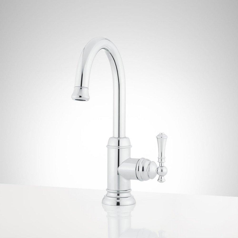 Signature Hardware Polished Chrome Single Lever Handle Bar Faucet 