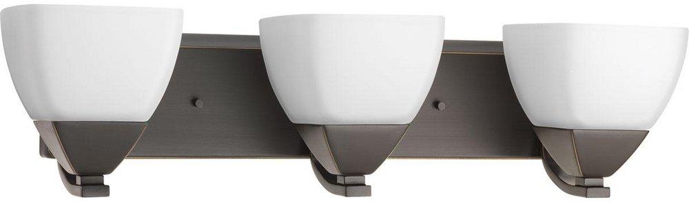 Progress Lighting Antique Bronze 3-Light Medium E-26 Base Incandescent Bathroom Light 