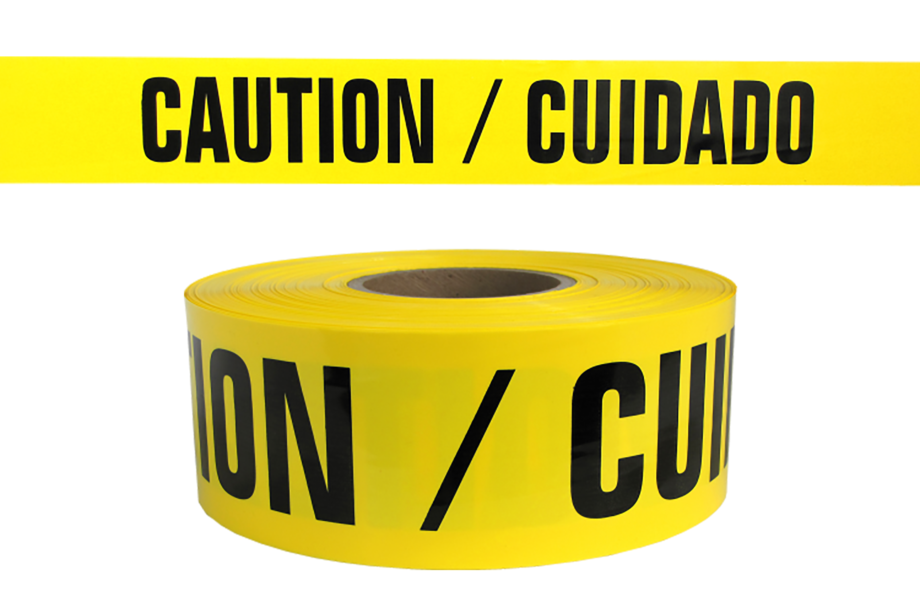 Presco Yellow 3 in. 2 mil Plastic Danger Peligro Safety Barrier Tape in Red 