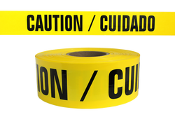 3 in. x 1000 ft. 2 mil Plastic Caution Cuidado Safety Barrier Tape in Yellow