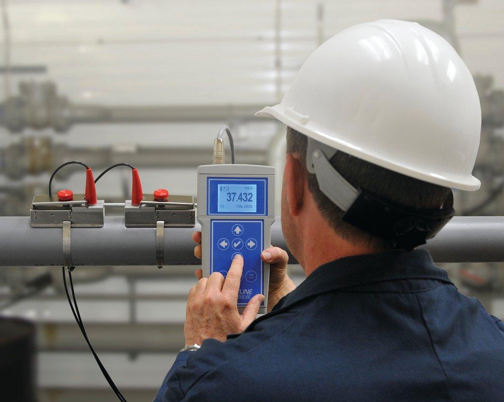 Greyline Instruments Portable Ultrasonic Transit Time Flow Meter 