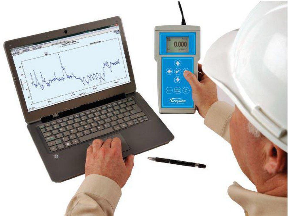 Greyline Instruments Portable Ultrasonic Transit Time Flow Meter 