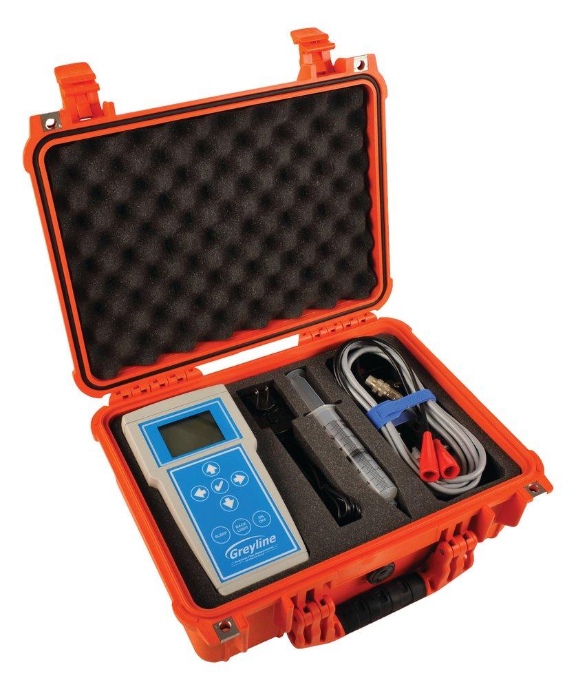 Greyline Instruments Portable Ultrasonic Transit Time Flow Meter 