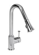 1.5 gpm 1 Hole Deck Mount Kitchen Faucet with Single Lever Handle and High Arc Spout in Polished Chrome