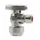 Boshart Industries Chrome Plated Push x Compression Oval Angle Supply Stop Valve in Chrome Plated 