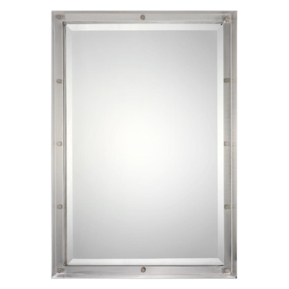 Uttermost Company Brushed Nickel Frame Rectangle Mirror 