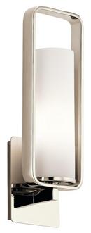 100W 1-Light Wall Sconce in Polished Nickel