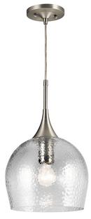 Kichler Lighting Brushed Nickel 17 in. 1-Light Pendant 