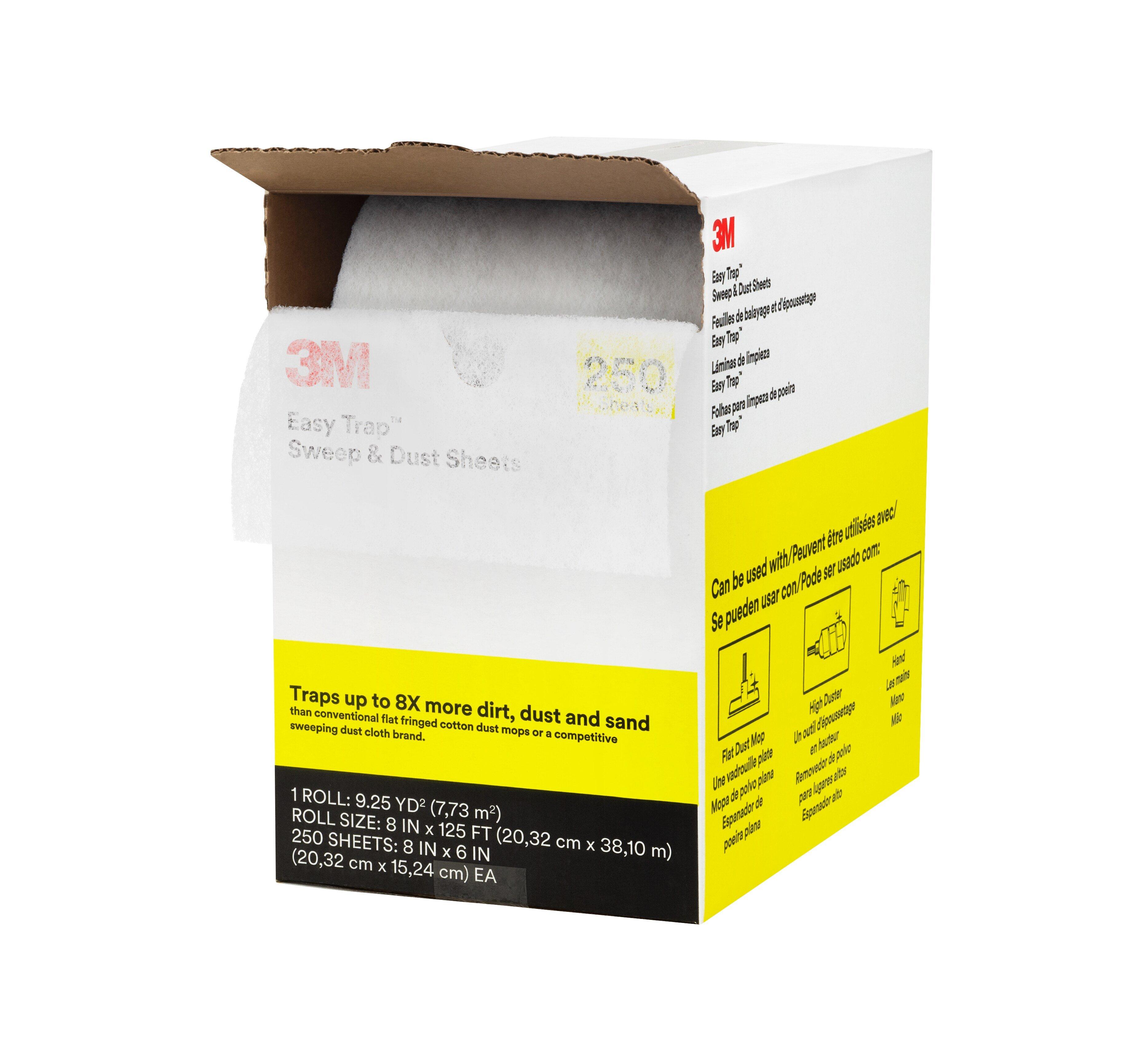 Easy Trap&trade; White Recycled Materials Sweep and Dust Sheet in White 