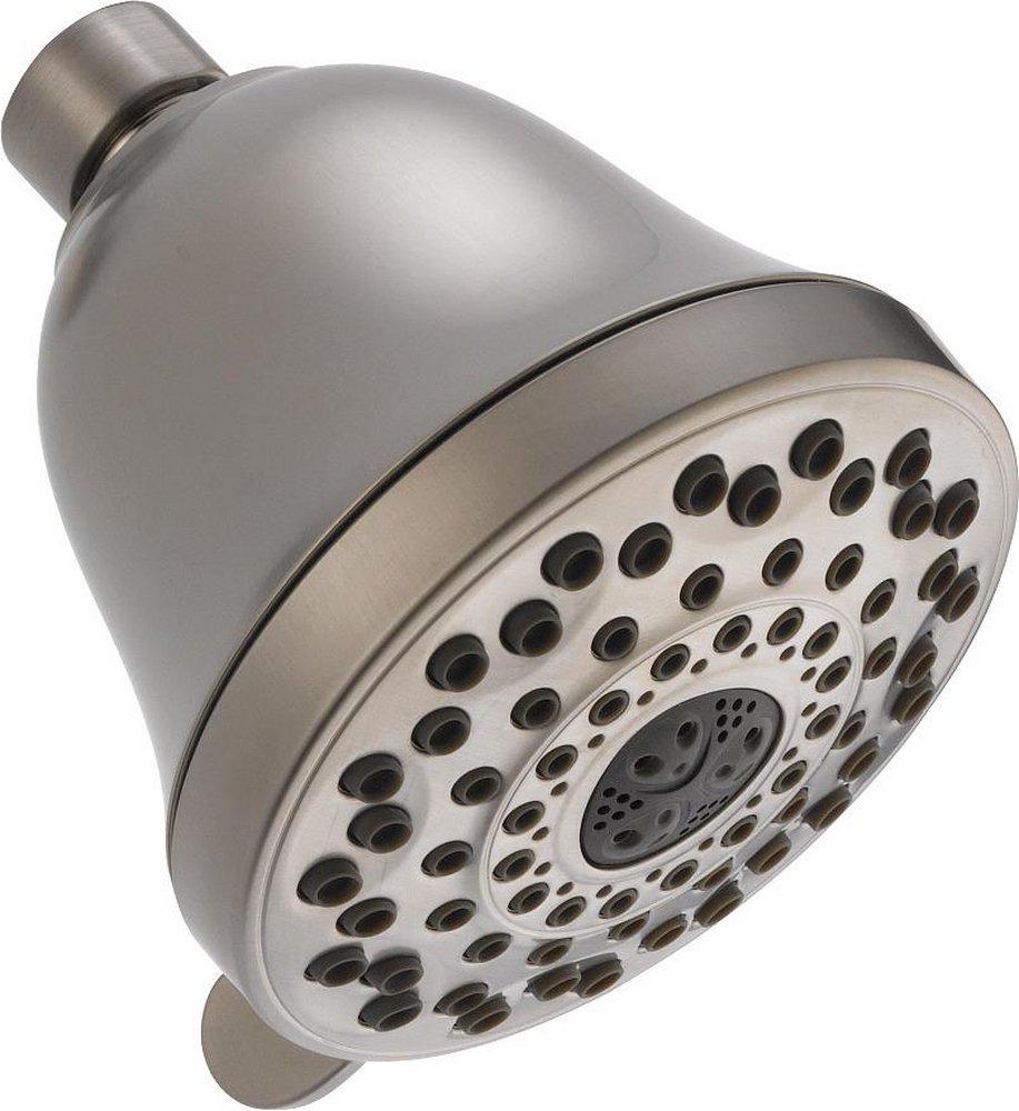 Delta Faucet Brilliance&reg; Stainless Multi Function Full Body, Full Spray with Massage, Fast Massage, Soft Drench, Shampoo Rinsing, Pause and Soft Drench with Massage Showerhead 