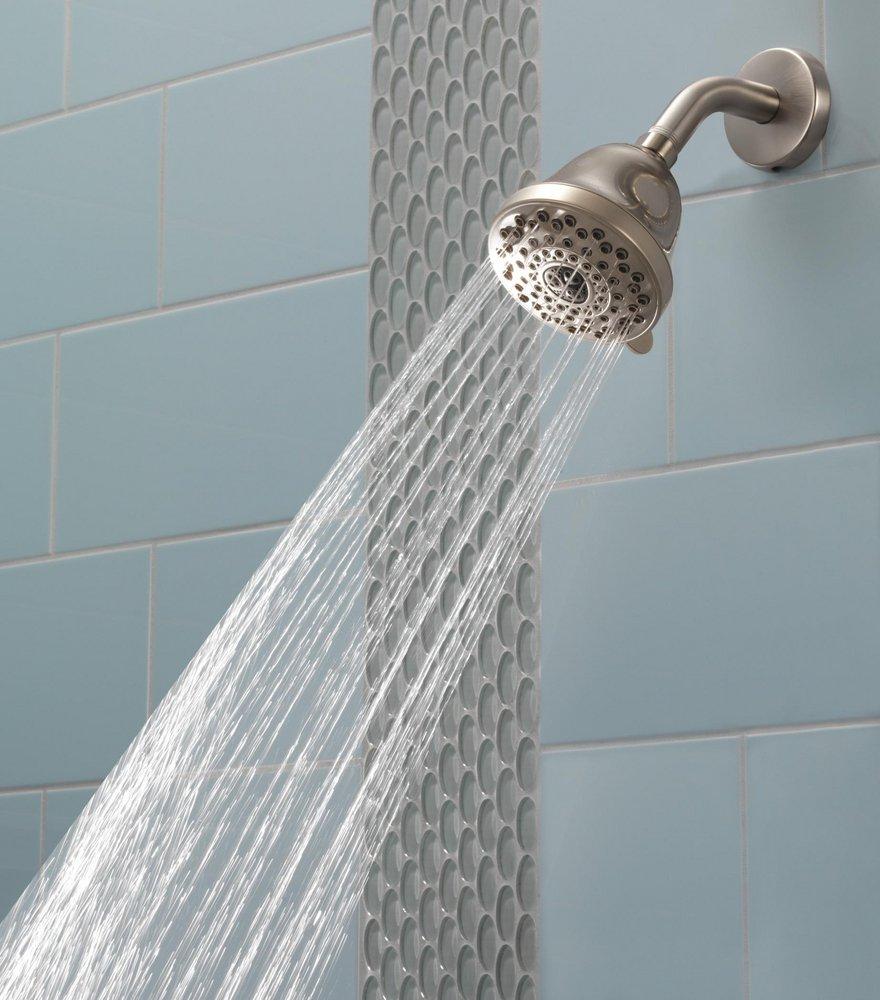 Delta Faucet Stainless Multi Function Full Body, Full Spray with Massage, Fast Massage, Soft Drench, Shampoo Rinsing, Pause and Soft Drench with Massage Showerhead 