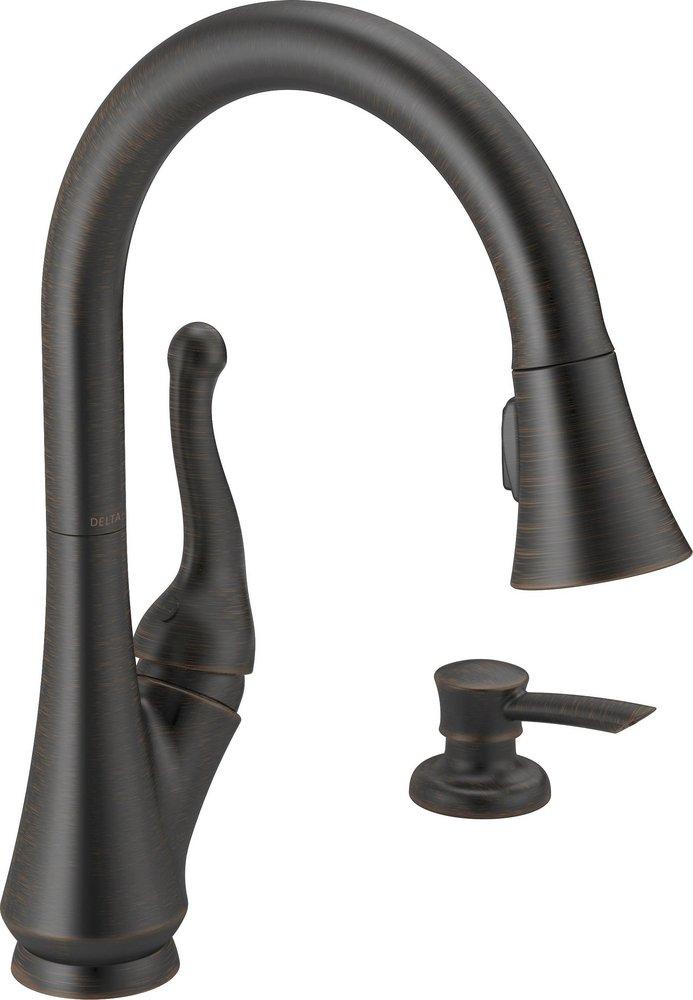 Delta Faucet Venetian&reg; Bronze Single Handle Pull Down Kitchen Faucet 