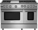 BlueStar Cooking Stainless Steel 47-7/8 in. Gas 8-Burner Open Freestanding Range 