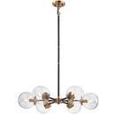 Elk Home Matte Black/Antique Gold 60W 6-Light Chandelier 
