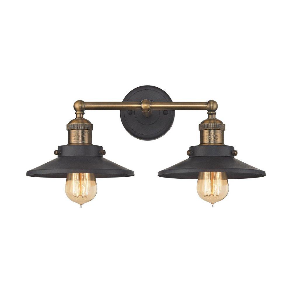 Elk Home Antique Brass 8 in. 2-Light Medium E-26 Base Vanity Light 