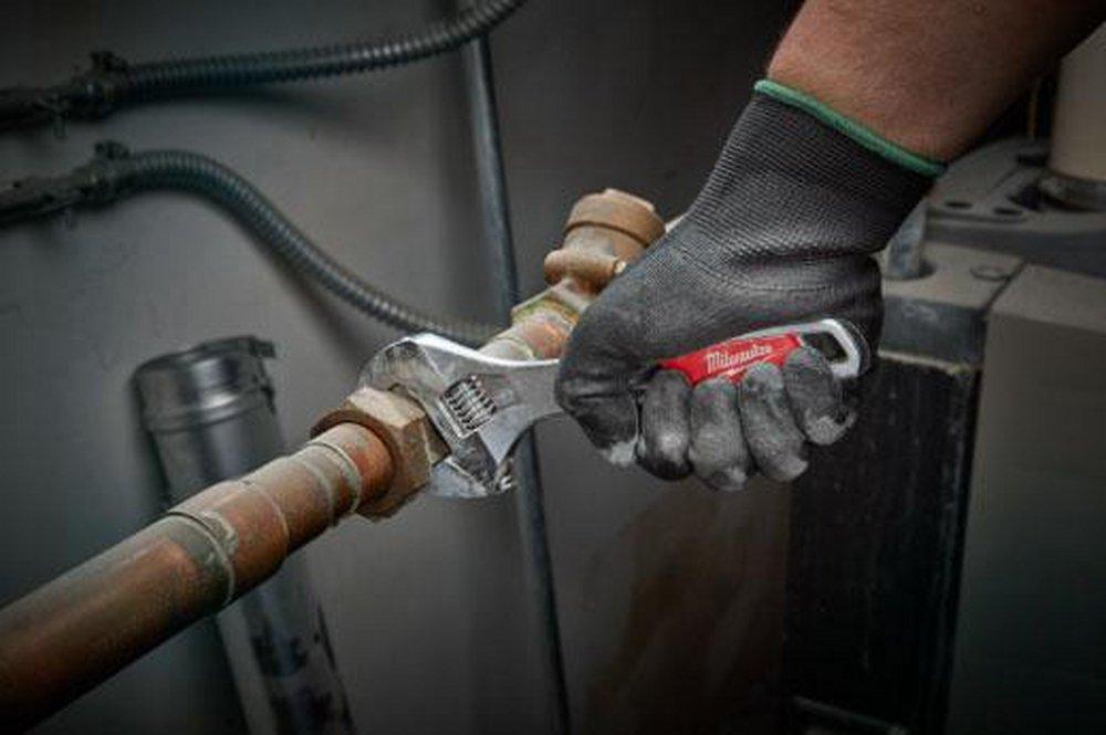 Milwaukee® Silver 8 in. Wide Jaw Adjustable Wrench 