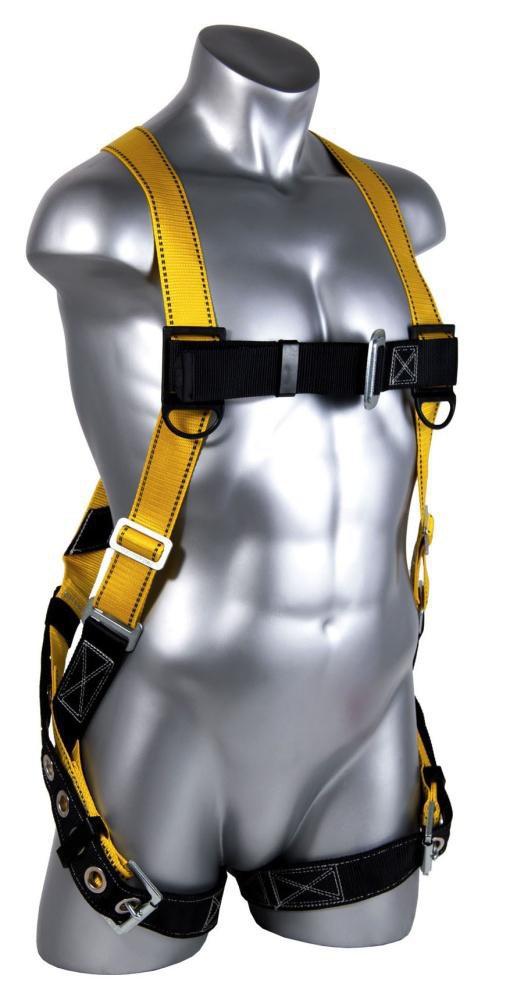 Guardian Yellow Polyester Velocity Harness with Protection Chest, Tongue and Buckle Leg Strap 