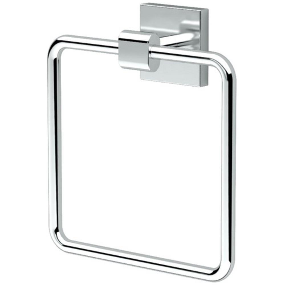 Gatco Polished Chrome Rectangular Closed Towel Ring 