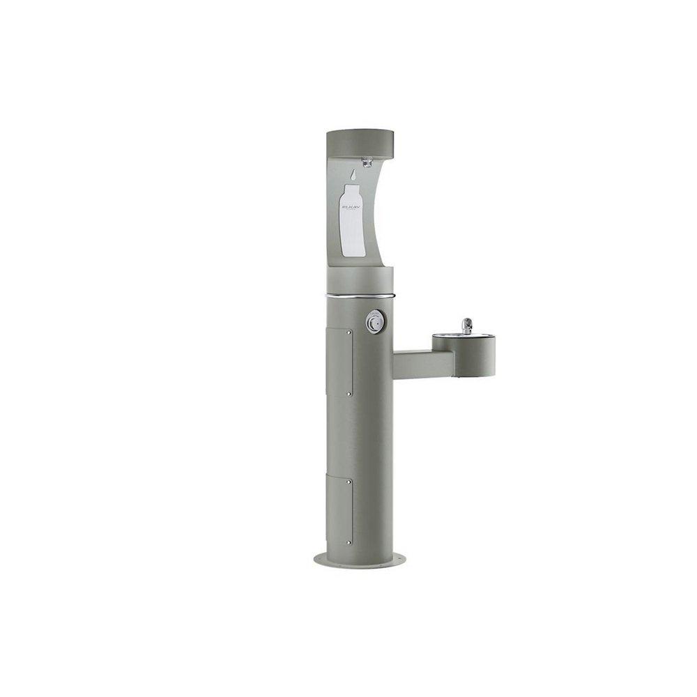 Elkay Grey Outdoor Upper Bottle Filling Station Bi-Level Pedestal 