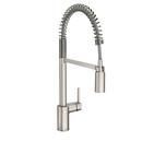 Moen Spot Resist&trade; Stainless Single Handle Pull Down Pre-Rinse Kitchen Faucet with Power Clean Technology 
