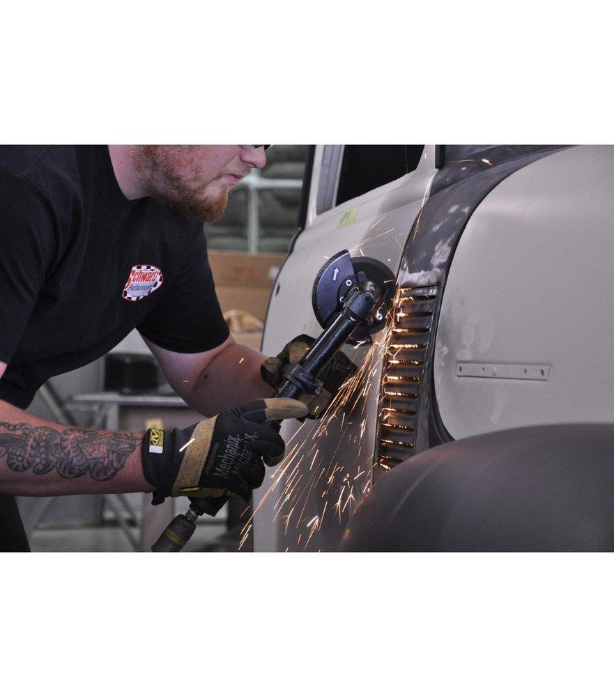 Mechanix Wear Black Synthetic Leather Glove in Black and Tan 