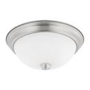 4-1/2 in. 60W 2-Light Medium E-26 Base Incandescent Ceiling Fixture in Brushed Nickel