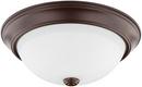 Bronze 60W 2-Light Flushmount Ceiling Light 