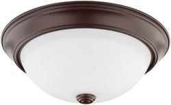 5-13/100 in. 60W 2-Light Medium E-26 Base Incandescent Ceiling Fixture in Bronze