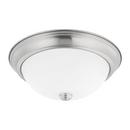 5-13/100 in. 60W 2-Light Medium E-26 Base Incandescent Ceiling Fixture in Brushed Nickel