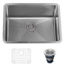 Miseno Stainless Steel 23 x 18 in. Stainless Steel Single Bowl Undermount Kitchen Sink 