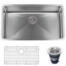 Miseno Stainless Steel 30 x 18 in. Stainless Steel Single Bowl Undermount Kitchen Sink 
