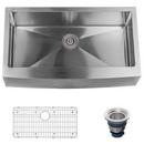 Miseno Stainless Steel 10 in. Single Bowl Farmhouse Kitchen Sink 