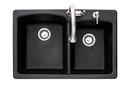 Franke Onyx 33 x 22 in. 1-Hole Composite Double Bowl Dual Mount Kitchen Sink 
