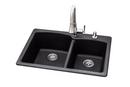Franke Onyx 33 x 22 in. 1-Hole Composite Double Bowl Dual Mount Kitchen Sink 