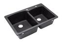 Franke Onyx 33 x 22 in. 1-Hole Composite Double Bowl Dual Mount Kitchen Sink 