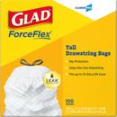 GLAD White Tall Drawstring Trash Bag 
