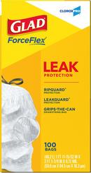 GLAD White Tall Drawstring Trash Bag 