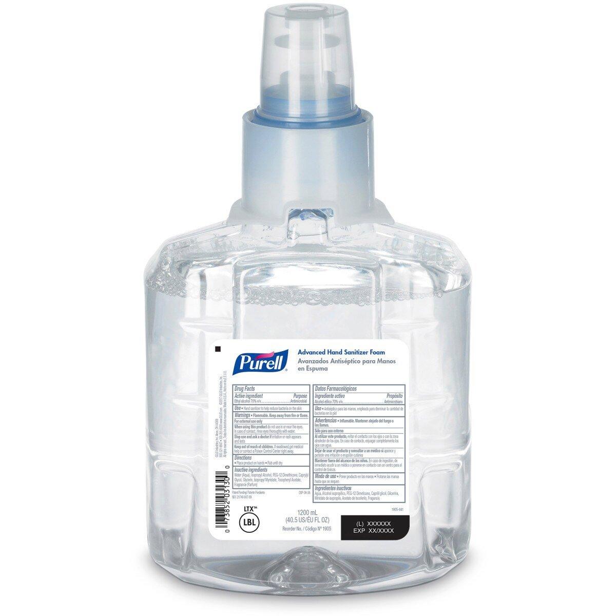 GOJO Clear Instant Foam Hand Sanitizer (Case of 2) 