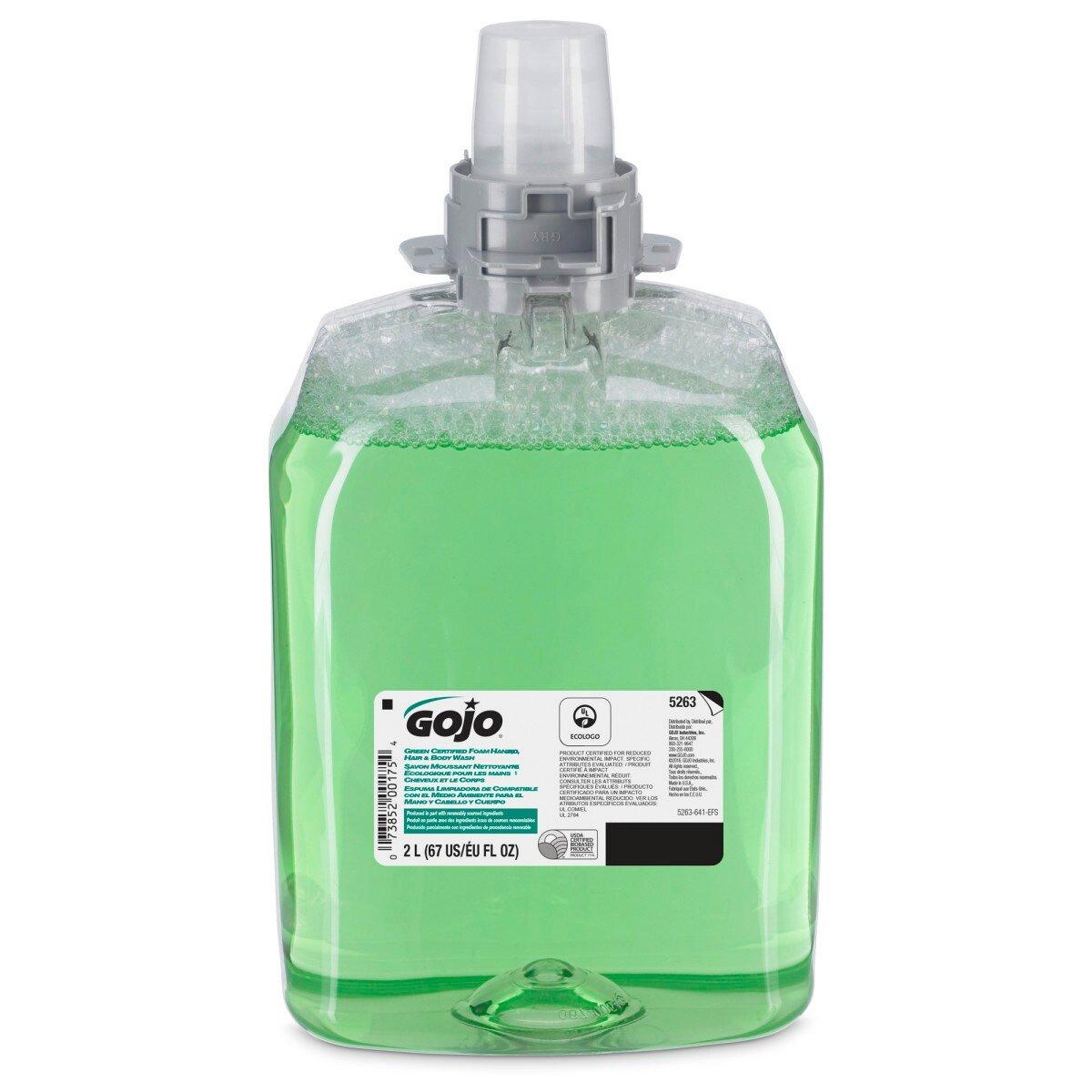 GOJO White Foam Hand, Hair and Body Wash (Case of 2) 