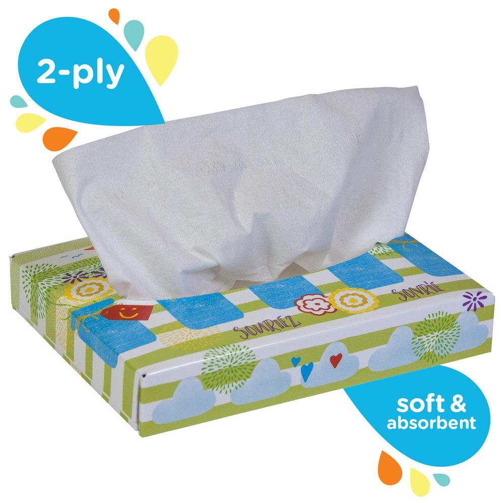 Kimberly Clark White 5-1/2 in. Facial Tissue in White 