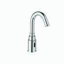 1.5 gpm Battery Powered Sensor Bathroom Sink Faucet with 4 in. Trim Plate & Back Check Tee in Polished Chrome