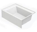 Aquatic White 60 x 42 in. Soaker Alcove Bathtub with Drain in White 