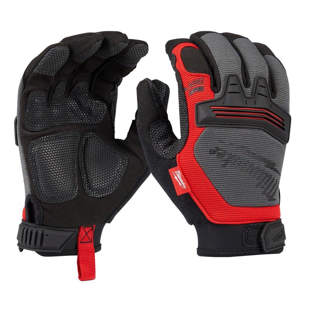 Milwaukee&reg; Silver Nylon Demolition Work Glove in Red, Black and Grey 