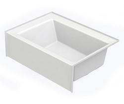 60 in. x 42 in. Soaker Alcove Bathtub with Left Drain in White
