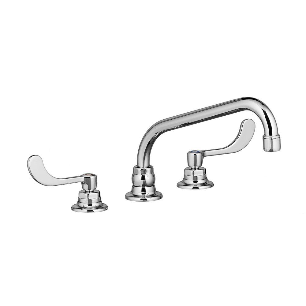 American Standard Polished Chrome Two Handle Wristblade Deck Mount Service Faucet 