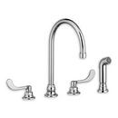 Two Handle Kitchen Faucet with Side Spray in Polished Chrome