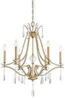 Minka Lavery Brio Gold 360W 6-Light Candelabra E-12 Chandelier 