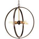 Progress Lighting Antique Bronze 28-1/4 in. 4-Light Sphere Pendant 